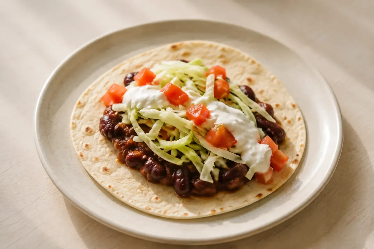 Bønnetacos med sprød kål