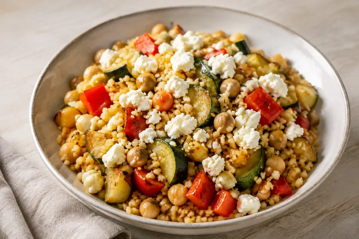 Bulgurfad med squash og feta