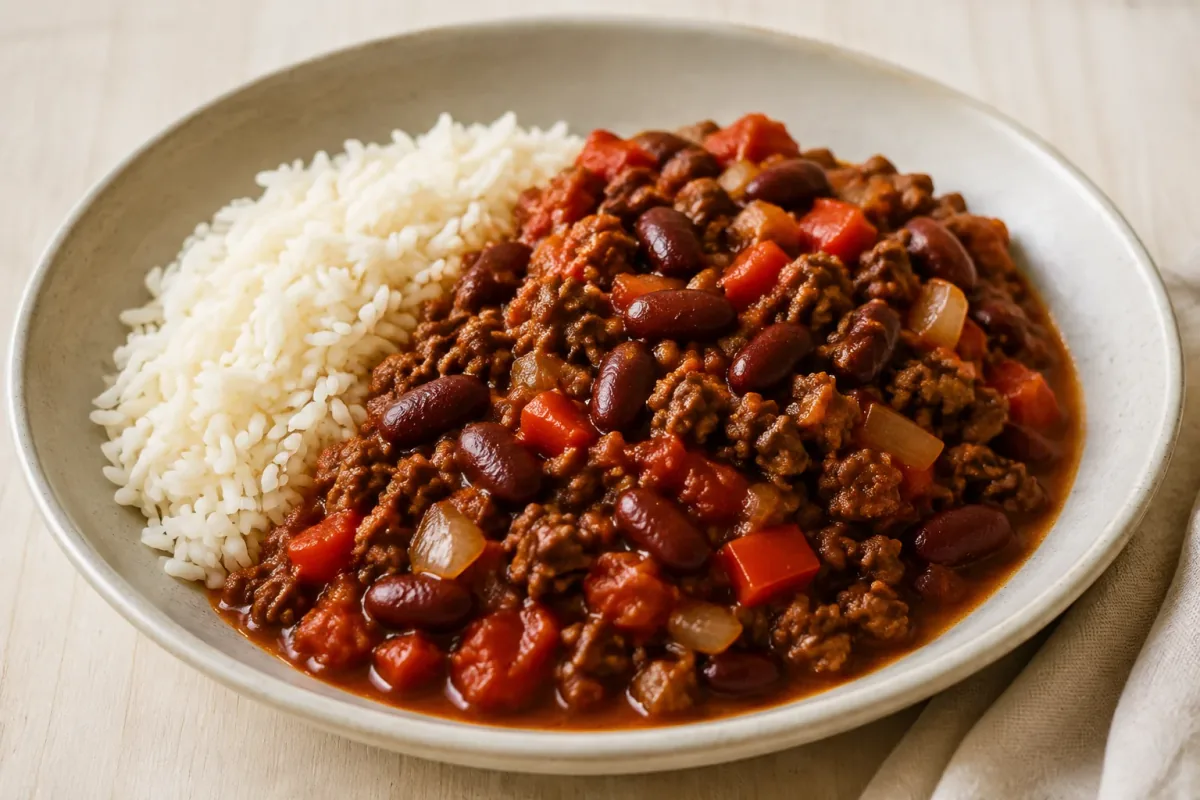 Chili med oksekød og bønner